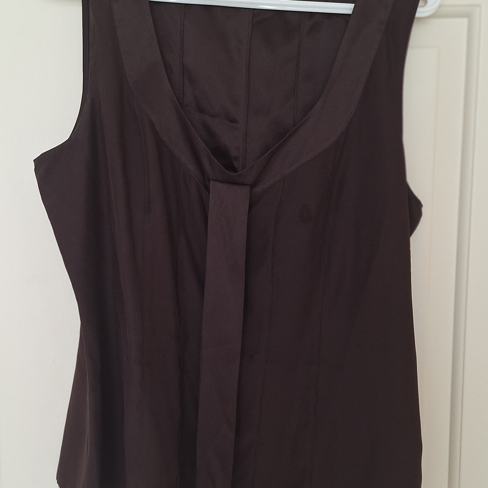 Elegant Brown Sleeveless Top